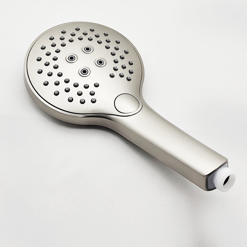 Zen Three Function Thermostatic Exposed Shower Pipe System With Round 10inc Rain Shower Head And 3 Functions Hand Shower And Tub Spout.