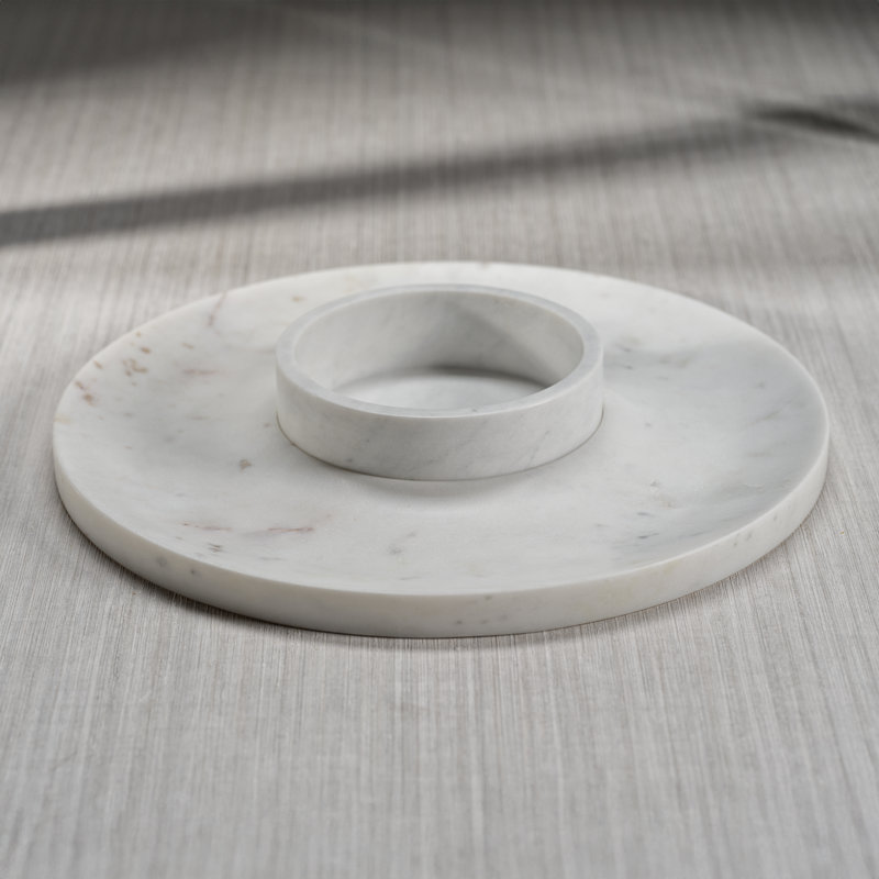 Ivy Bronx Lativa Marble Chips And Dip Platter