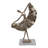 Modern Dancer Figurine Sculpture - Decorative Object And Stylish Statue For Living Room Decorations And Home Decor - 17", Gold