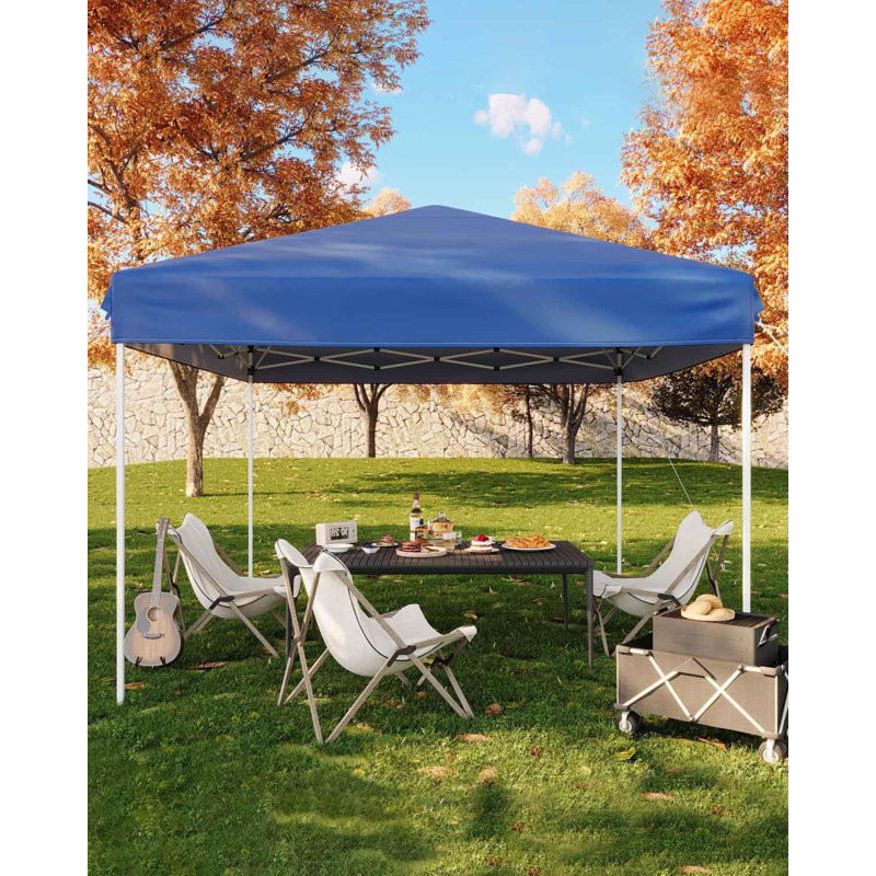 Heavy Duty Pop Up Canopy, 3 Adjustable Height Rectangular, Blue