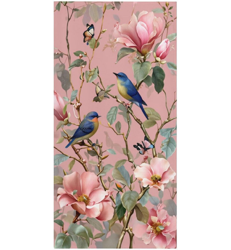 Pink Magnolia Flower Quick Dry Microfiber Beach Towel | 63"x32" Sand Free Bath Towel | Highly Absorbent Soft Towels for Pool, Travel, Swim, Sports