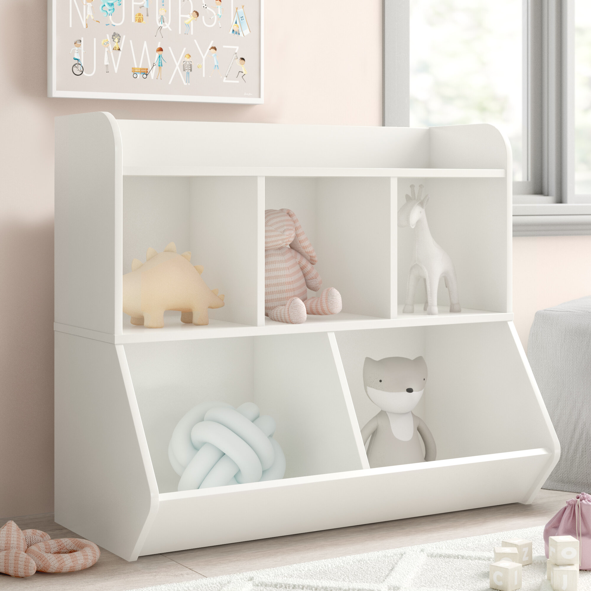 Solid White Home Organization And Storage Baby Children Toy