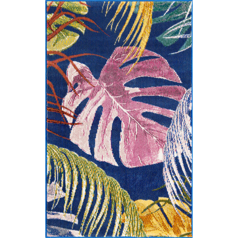 Floral Indoor Rug, Rectangle 2' x 3'