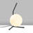 Modern Black Table Lamp with Metal Body, 9.1 x 11.0 x 16.5 Inches | Cap Diameter: 7.9 Inches, Cable Length: 78.7 Inches | Stylish Design, On/Off Switch, Socket Type: 1 x G9 Max 8W (Bulb Not Included), IP20 Rated-960631539