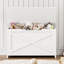 Banc de rangement en bois avec charnières de sécurité Farmhouse