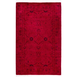 Overdyed One-of-a-Kind 3' 2" X 5' 0" Hand Knotted Area Rug