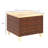 Compact Outdoor End Table With Rustic PE Rattan And Fir Wood Design For Patio And Balcony Use, Durable And Stylish.
