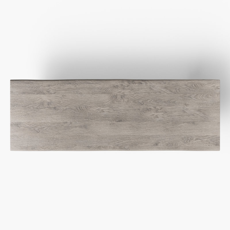 Colin Dining Table, Sandblasted Gray, 29.75"H x 92"L x 40"W, Black