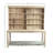 Reclaimed Wood and Metal Two-Piece Hutch