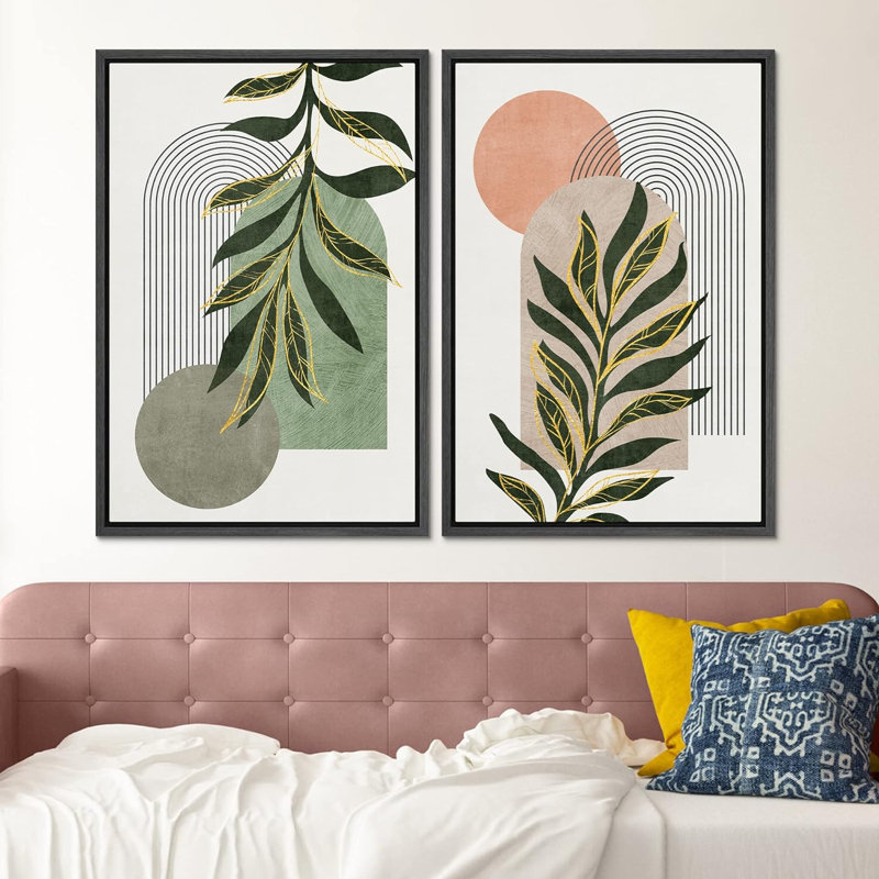 Jungle Palm Leaf, Noir, H 36 po x l 24 po