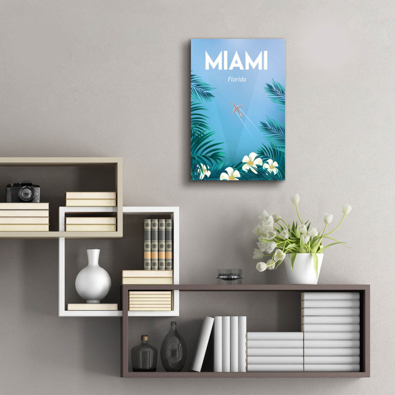 «Miami» par l'Arctique, art mural en verre acrylique, H 24 po x l 16 po x P 0,2 po