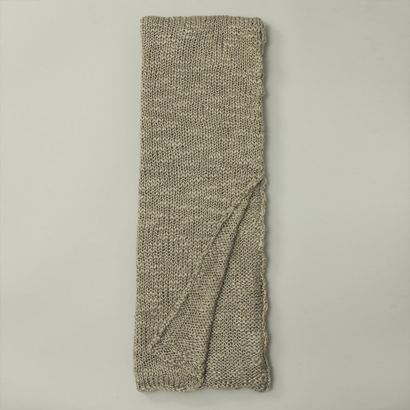 Celand Knitted Throw Blanket, Oyster