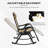 2 Pieces Outdoor Rocking Chairs, Foldable Reclining Zero Gravity Lounge Rocker With Pillow-706007455