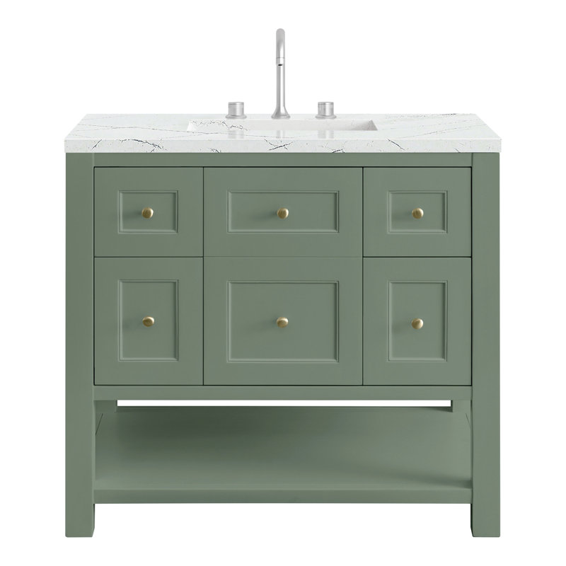 Breckenridge 36'' W Single Vanity, Ethereal Noctis, Smokey Celadon, 8" Widespread