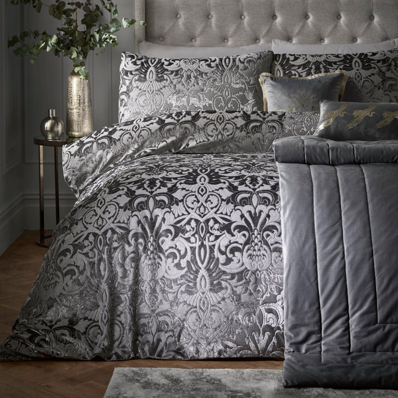 Polyester Duvet Set, Slate, Super King - 2 Standard Pillowcases