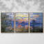 Coucher de soleil sur la seine par Monet - 3 pièces, reproduction sur toile-220457272-220457255
