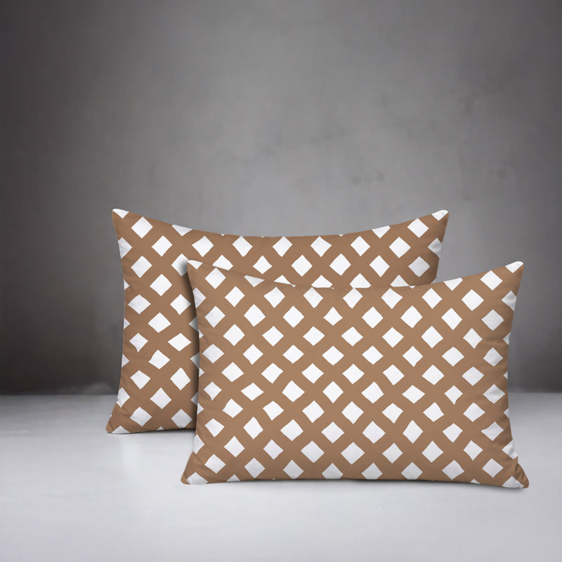 Ensemble de coussins réversibles d'intérieur / extérieur Una, 20x14, Beige