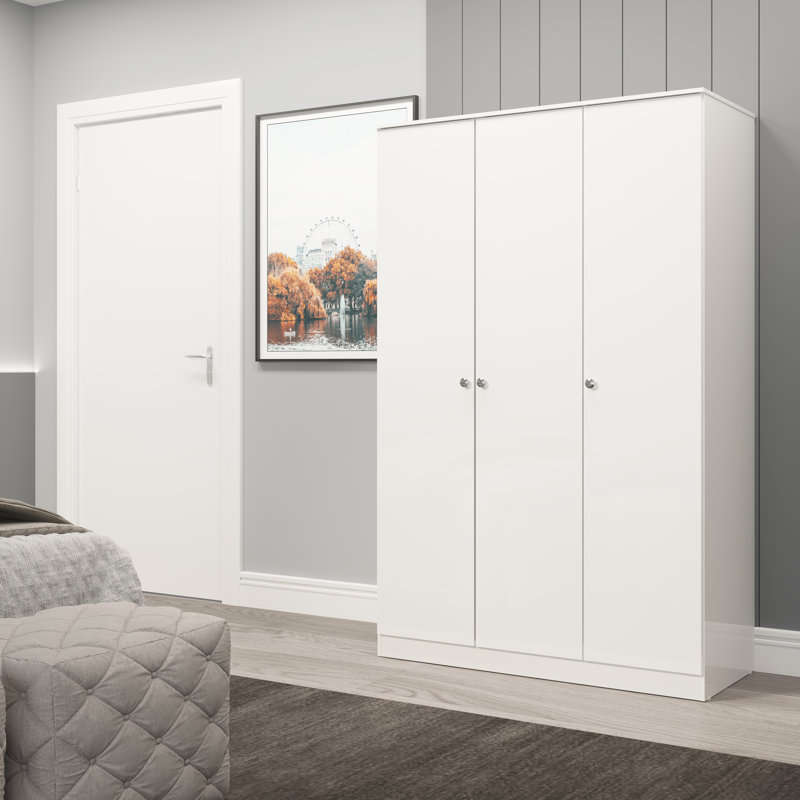 Sydnea 3 Door Wardrobe, White