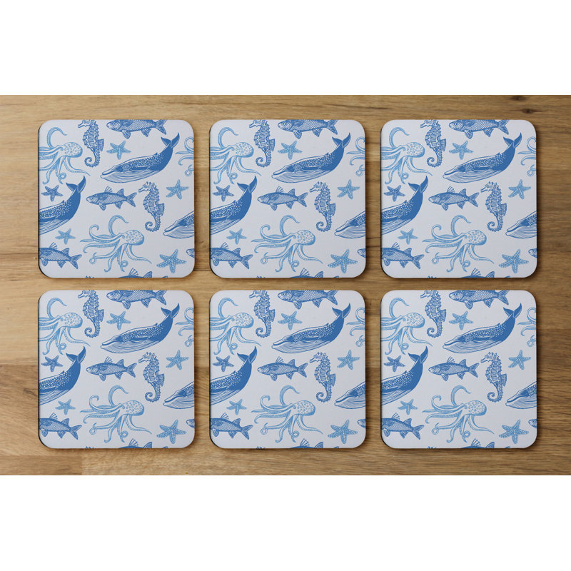 Square 6 Piece Coaster Set