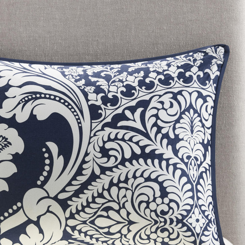 Ensemble d'édredon en coton 7 pièces, Édredon de très grande taille et 6 pièces suppl, Indigo