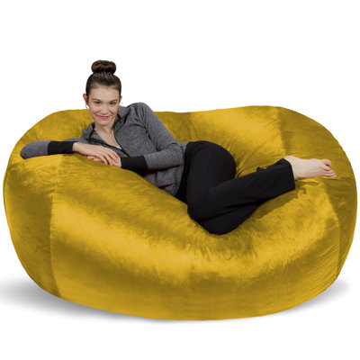 Chaise longue pour fauteuil à billes - Canapés moelleux pour fauteuil à billes de 6 pi avec revêtement en microsuède super doux - Chaises longues rembourrées en mousse à mémoire de forme pour enfants, adultes et couples - Mobilier pour fauteuil à