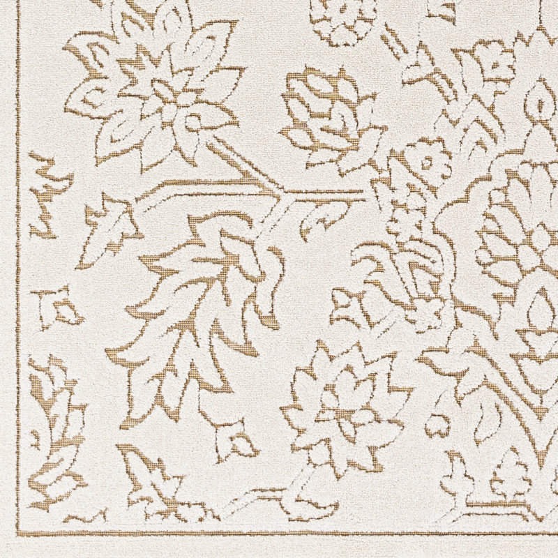 Floral Indoor / Outdoor Rug, Rectangle 6'7" x 9'