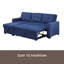 Canapé modulaire convertible rembourré avec méridienne coulissante-587722467