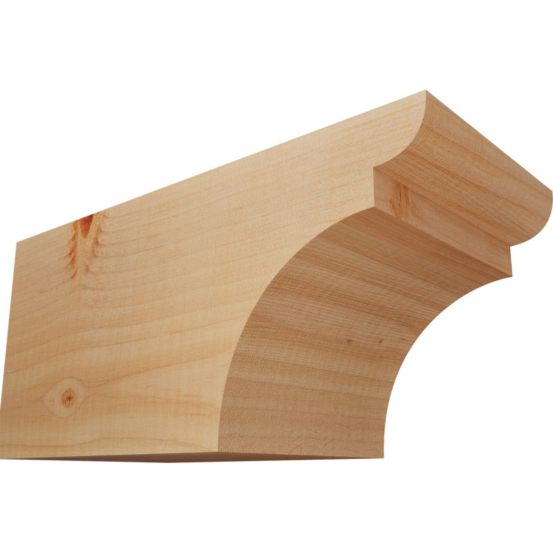 Yorktown Smooth Rafort Tail, H 6 po x l 12 po x P 5,5 po, Sapin de Douglas