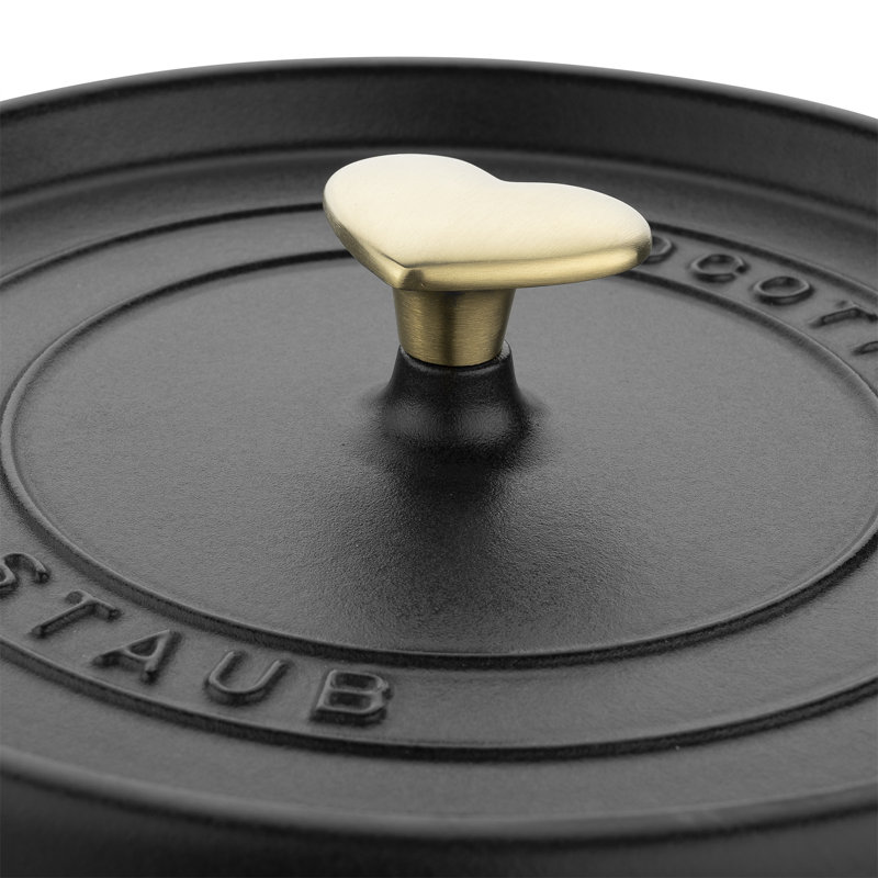 Staub Heart Knob - Light Gold