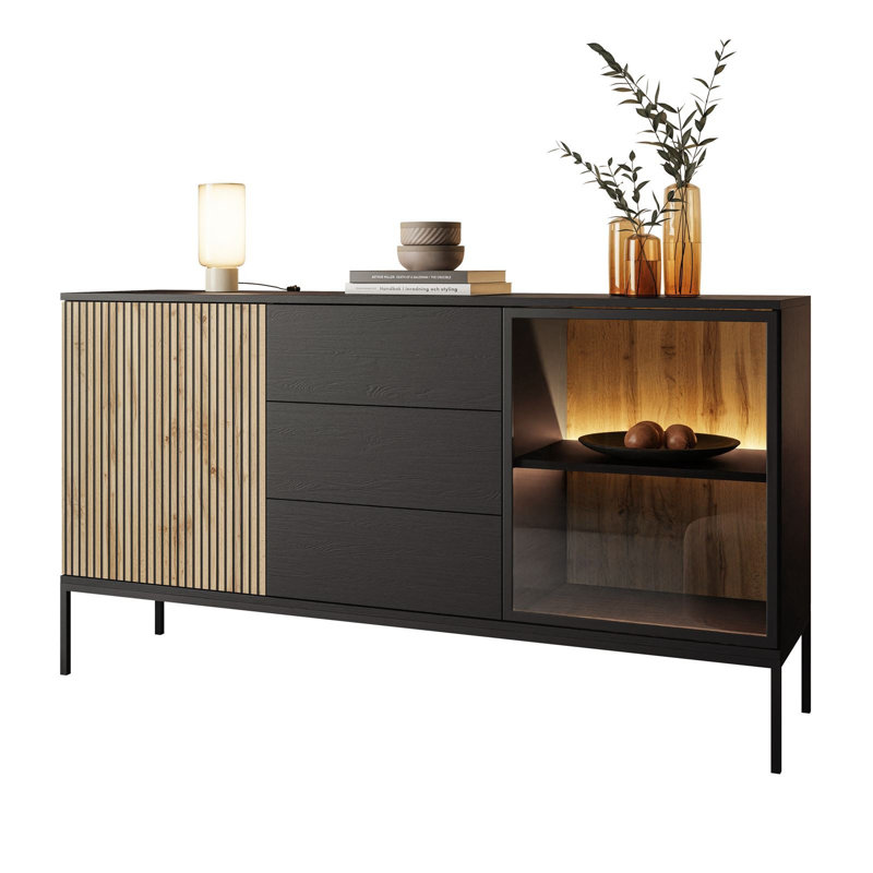 Chenell 154 Cm Wide 3 Drawer Sideboard
