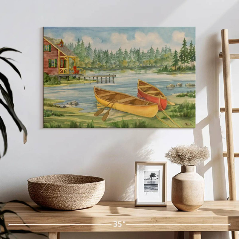 Camp de canot avec chalet, H 16 po x l 24 po