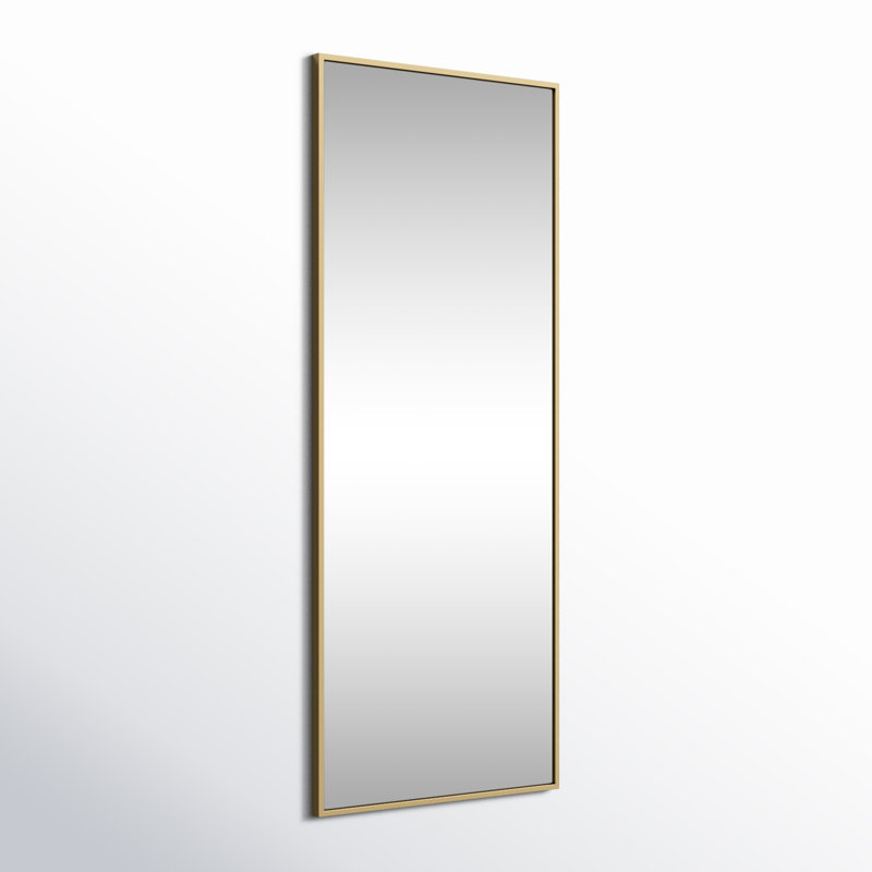 Sabine Metal Rectangle Wall Mirror, 60" x 24", Brass