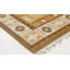 Tapis vintage brun / jaune à tissage plat Mid-20Th Century 5 pi 5 po x 7 pi 8 po Vintage par Ingegerd Silow