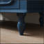 Display Cabinet with Ribbed Glass Doors, 2 Drawers and Adjustable Shelf-2021738387