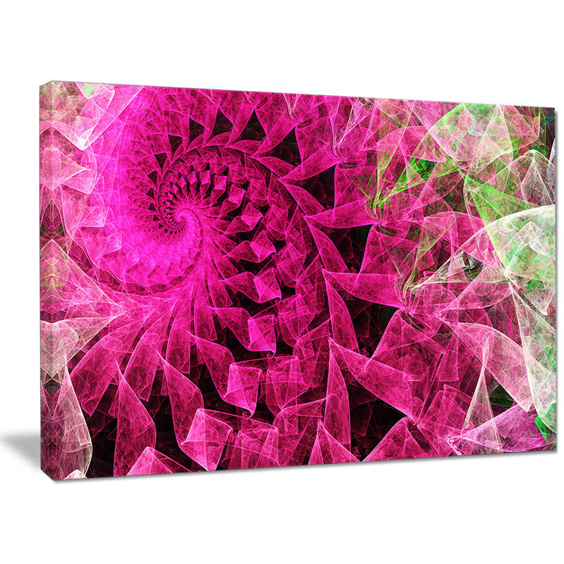 « rose spirale kaléidoscope », impression sur toile, H 30 po x l 40 po x P 1 po