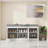 Shoe Storage Bench with Woven Rattan Doors, Shoe Bench with Cushion-125533213