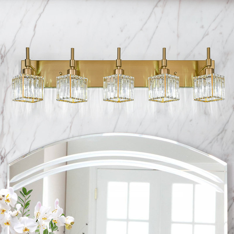Corless Dimmable Vanity Light, 4, Gold