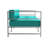 Delano 96'' Wide Powder Coated Aluminum Patio Sofa with Sunbrella® Cushions-307893761-307893766
