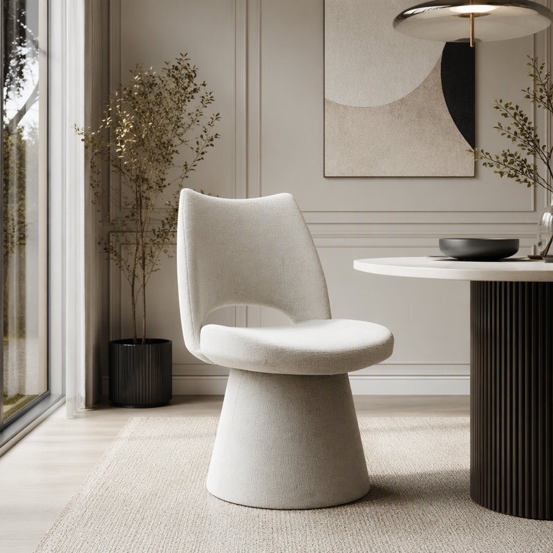Chaise d'appoint rembourrée, Blanc cassé