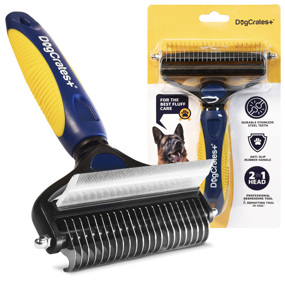 B&Q - DogCrates+ Professional Dual Dog Brush Bundle For GroomingDesheddingDematting - Image 2