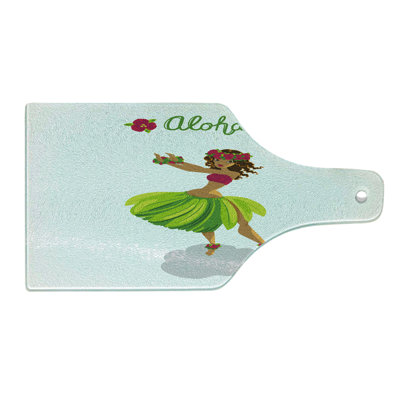 East Urban Home Glass Luau Cutting Board