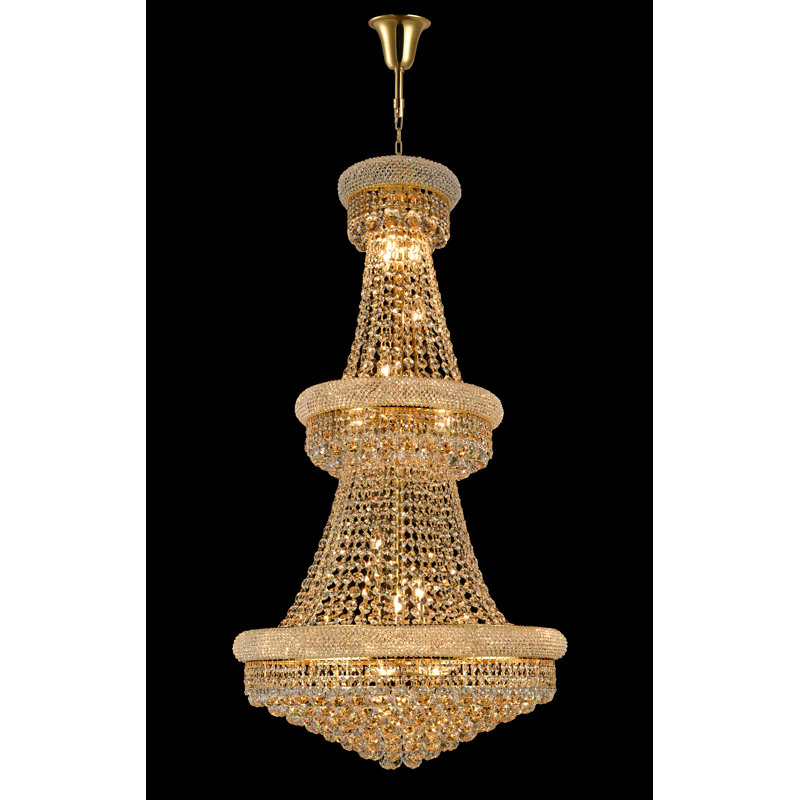 Lustre empire unique à 23 lumières Mckie, Or