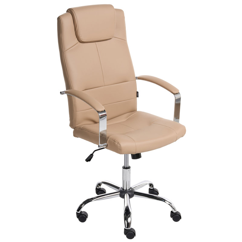 Executive Chair with Headrest, Beige