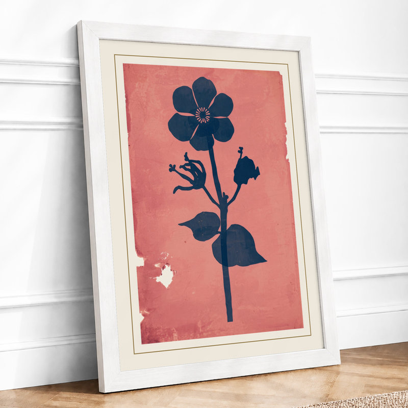 Study in Rose Botanical - Framed Print, A1 - 84.1 x 59.4 cm, White