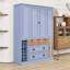 Garde-manger avec tiroirs, ports USB, tablettes et supports à vin-722086181