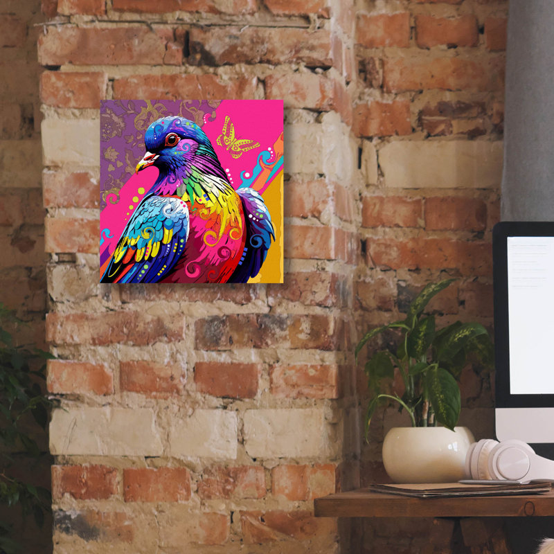 «Pigeon 2» par Dean Russo, H 12 po x l 12 po x P 0,75 po
