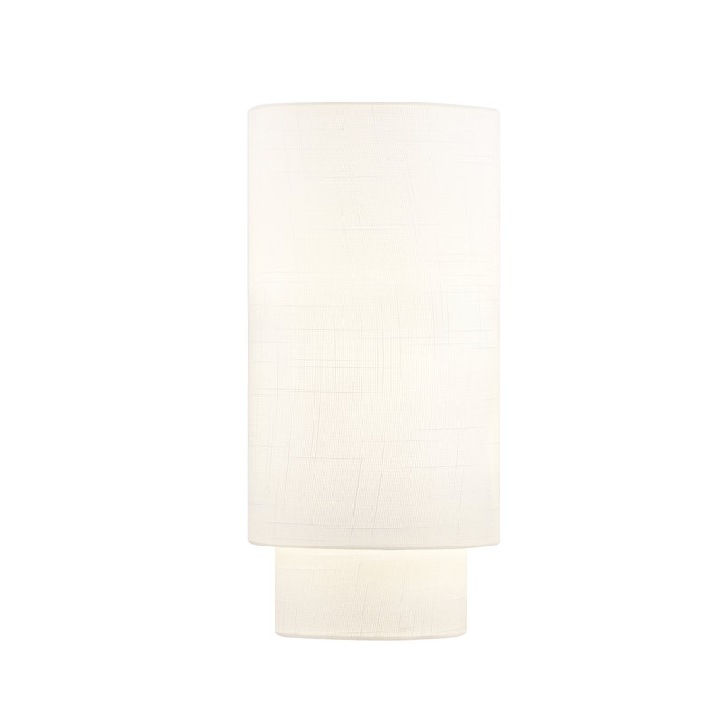 Textile - Applique murale ADA - Abat-jour en tissu de lin, Blanc,  H 13 po x l 6,25 po