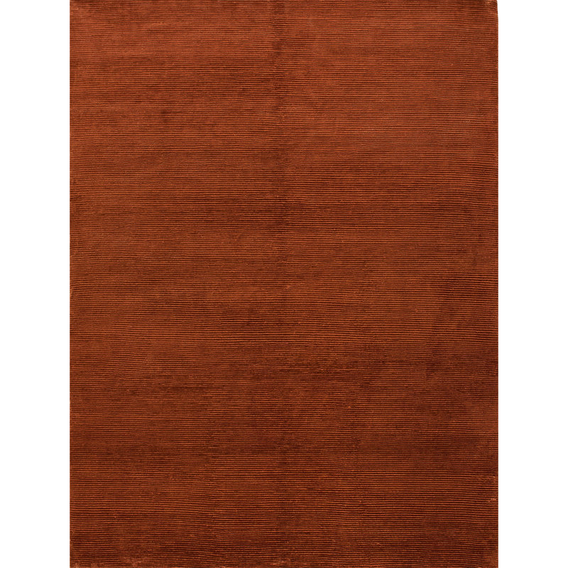 Hand Knotted Area Rug in Rust, Rectangle 3' x 5'