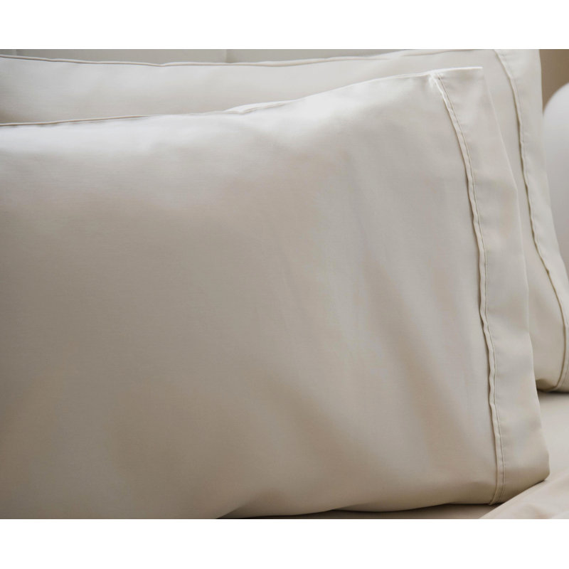 Belledorm Plain Dye 200 TC Egyptian-Quality Cotton 100% Cotton Housewife pillowcase, Oyster