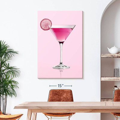 Impression sur toile rose martini